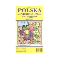 Polska - mapa fizyczna 1939
