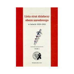 Lista strat działaczy obozu narodowego w latach 1939-1955, tom I