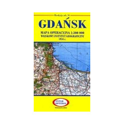 Gdańsk Reprint arkusza mapy operacyjnej WIG z 1934 r