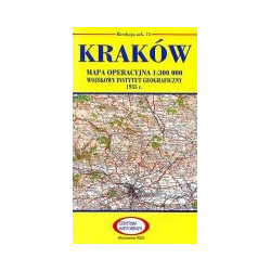 Kraków Reprint arkusza mapy operacyjnej WIG z 1935 r.