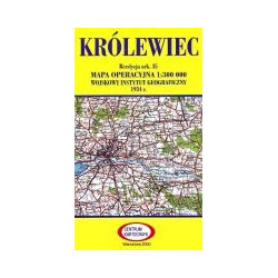 Królewiec Reprint arkusza mapy operacyjnej WIG z 1934 r.
