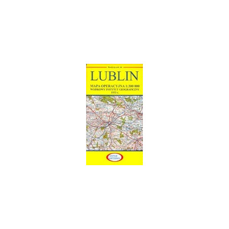 Lublin Reprint arkusza mapy operacyjnej WIG z 1933 r.