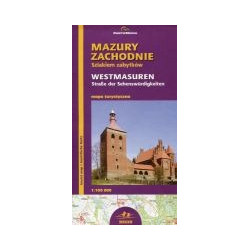Mazury Zachodnie. Szlakiem zabytków - mapa turystyczna