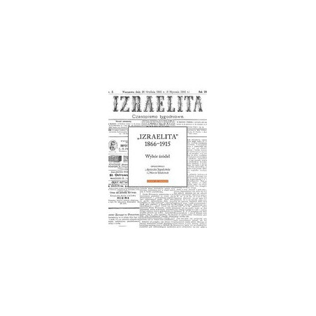 Izraelita 1866-1915 Wybór źródeł