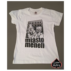 T-shirt damski MIASTO MENELI - biały