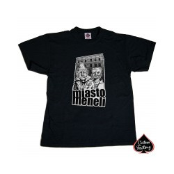 T-shirt męski MIASTO MENELI - czarny