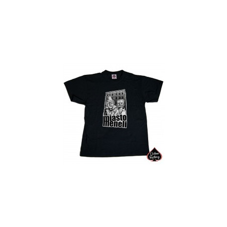 T-shirt męski MIASTO MENELI - czarny