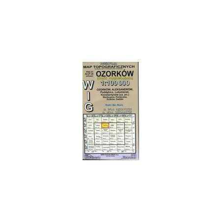 Ozorków - mapa WIG skala 1:100 000
