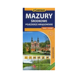 Mazury Środkowe Pojezierze Mrągowskie - mapa turystyczna