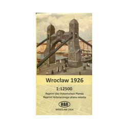 Wrocław 1926 reprint historycznego planu miasta 1:12500