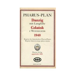 Gdańsk z Wrzeszczem Danzig mit Langfuhr plan miasta z 1940r.
