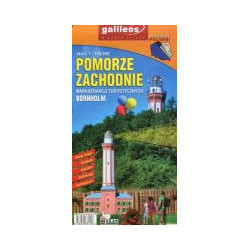 Pomorze Zachodnie mapa atrakcji turystycznych 1:160 000