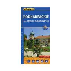 Podkarpackie - 101 atrakcji turystycznych. Mapa turystyczna w skali 1:200 000