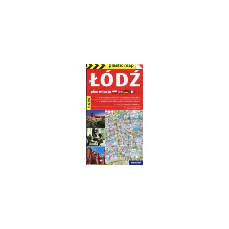 Łódź plan miasta 1:22 000 plastic map