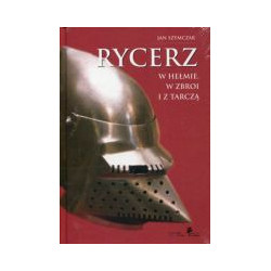 Rycerz w hełmie w zbroi i z tarczą