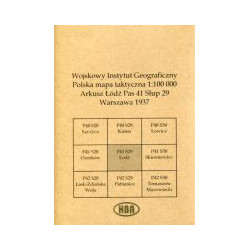 Arkusz Łódź Pas 41 Słup 29 Polska mapa taktyczna 1:100000