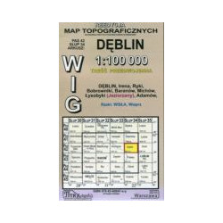 Dęblin - mapa WIG skala 1:100 000