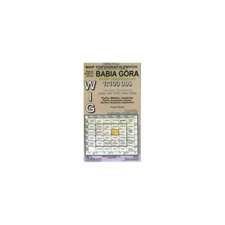 Babia Góra - mapa WIG skala 1:100 000