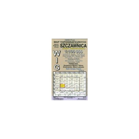 Szczawnica - mapa WIG skala 1:100 000