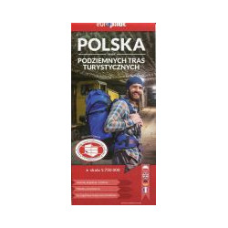 Polska - mapa podziemnych tras turystycznych 1:750 000