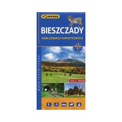 Bieszczady mapa atrakcji turystycznych 1:100 000