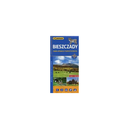 Bieszczady mapa atrakcji turystycznych 1:100 000