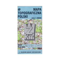 Mapa topograficzna Polski Płock N-34-XXXII