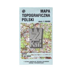 Mapa topograficzna Polski Kosice M-34-XXVIII