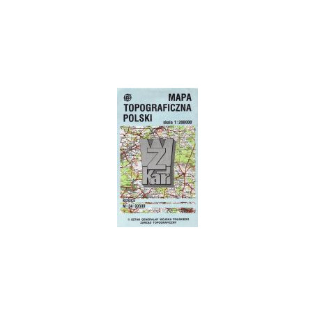 Mapa topograficzna Polski Kosice M-34-XXVIII
