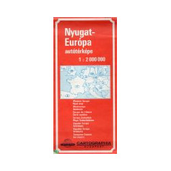 Nyugat-Europa autoterkepe