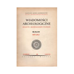 Wiadomości archeologiczne Tom XXVII / Zeszyt 1