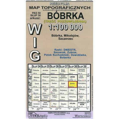 Bóbrka - mapa WIG skala 1:100 000