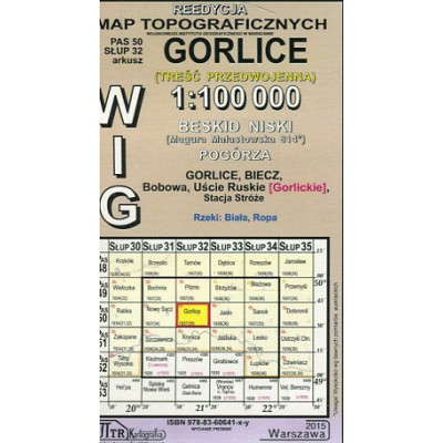 Gorlice - mapa WIG skala 1:100 000