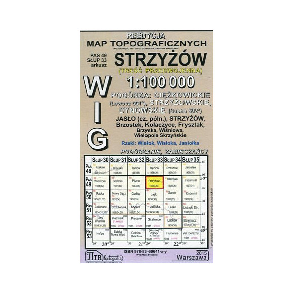 Strzyżow - mapa WIG skala 1:100 000