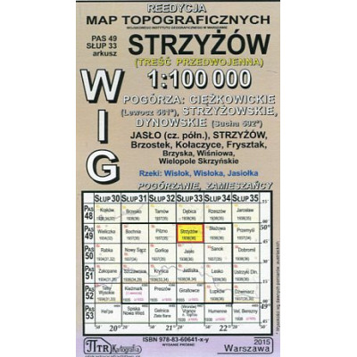 Strzyżow - mapa WIG skala 1:100 000