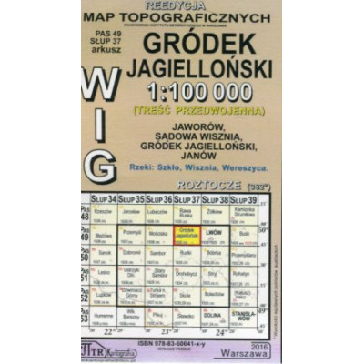 Gródek Jagielloński - mapa WIG skala 1:100 000