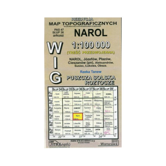Narol - mapa WIG skala 1:100 00