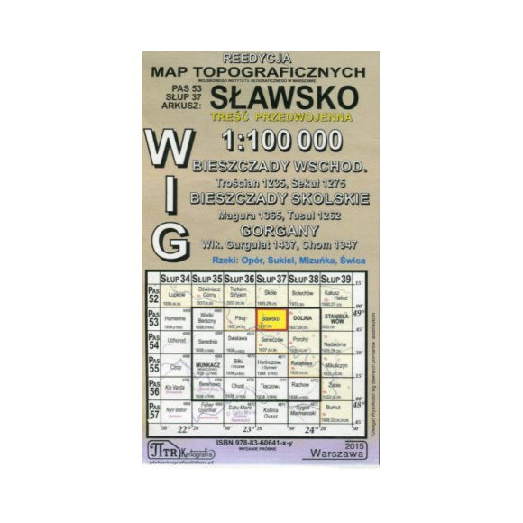 Sławsko - mapa WIG skala 1:100 000