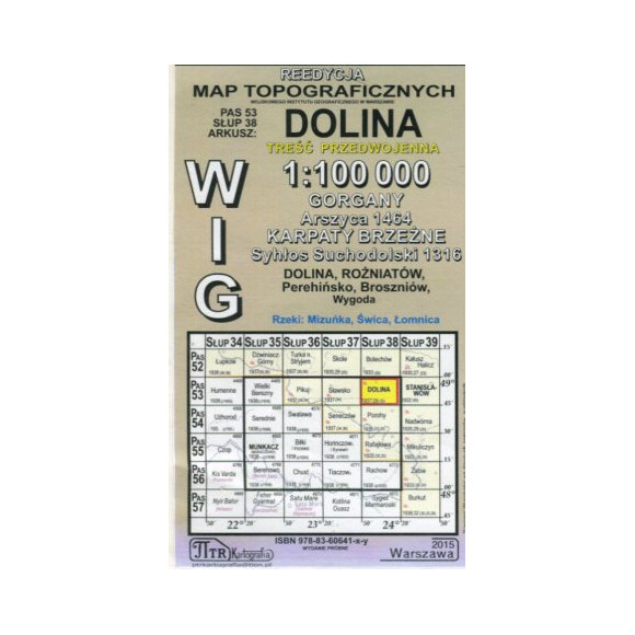 Dolina - mapa WIG skala 1:100 000