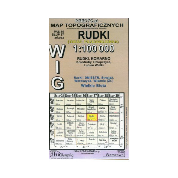 Rudki - mapa WIG skala 1:100 000