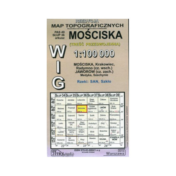 Mościska - mapa WIG skala 1:100 000