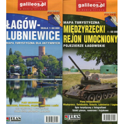 Międzyrzecki Rejon Umocniony. Pojezierze Łagowskie. Łagów - Lubniewice. Mapa turystyczna