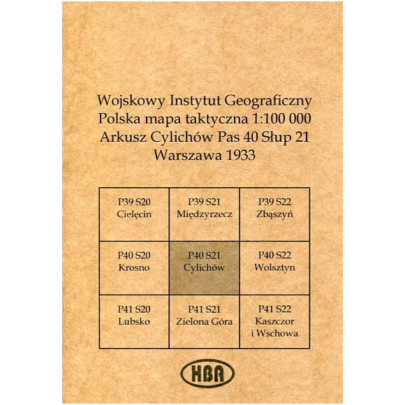 Arkusz Cylichów Pas 40 Słup 21 Polska mapa taktyczna 1:100000