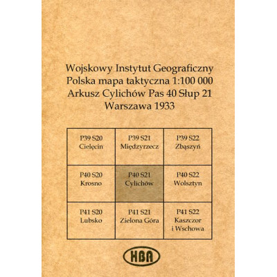 Arkusz Cylichów Pas 40 Słup 21 Polska mapa taktyczna 1:100000