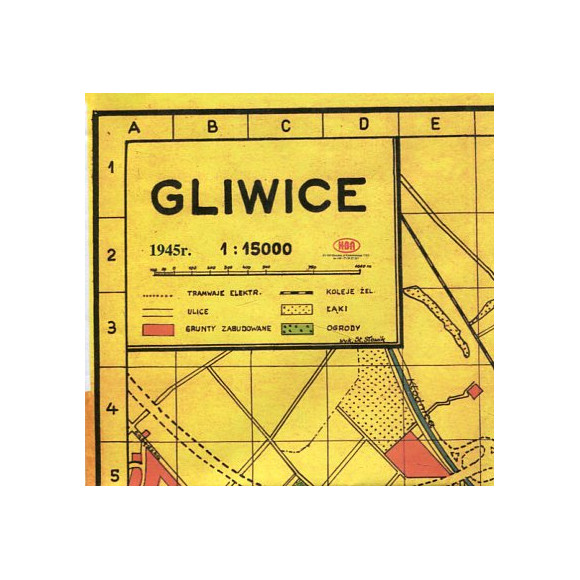 Gliwice 1945 - plan 1:15000