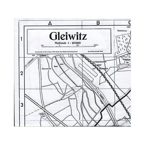 Gleiwitz (Gliwice) 1940 - plan 1:20 000