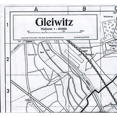 Gleiwitz (Gliwice) 1940 - plan 1:20 000