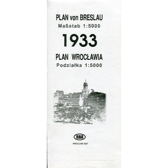 Plan Wrocławia 1933 podziałka 1:5000
