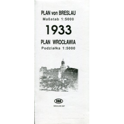 Plan Wrocławia 1933 podziałka 1:5000