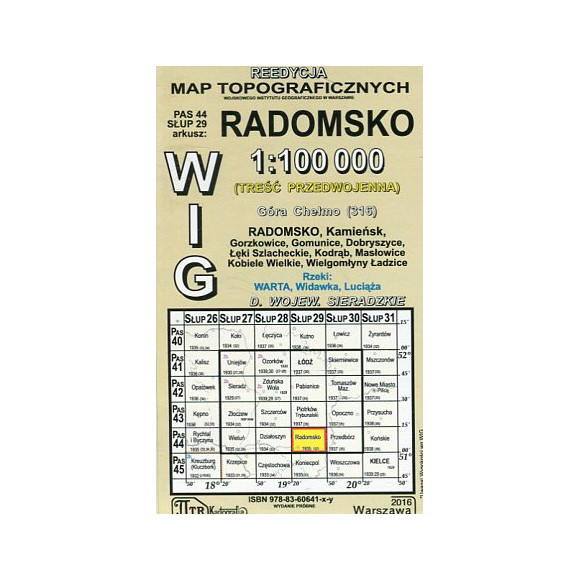 Radomsko - mapa WIG skala 1:100 000